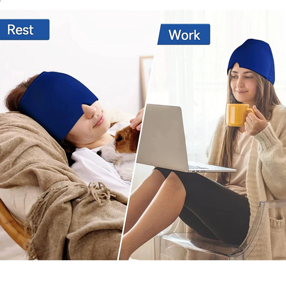 Gorro En Gel para Aliviar Dolor de Cabeza & Mejorar El Descanso