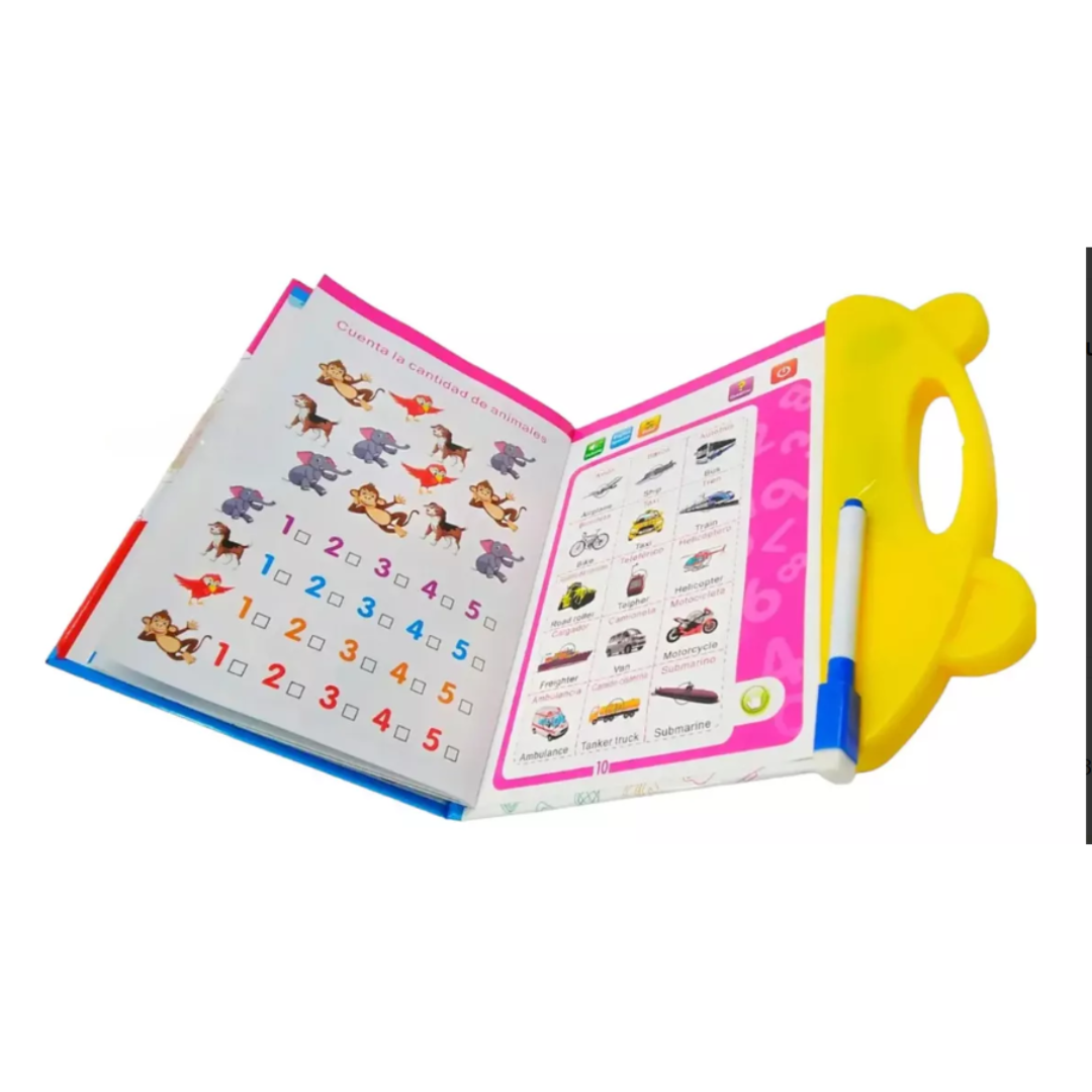 Libro Didáctico Interactivo Bilingüe con Teclado para Niños