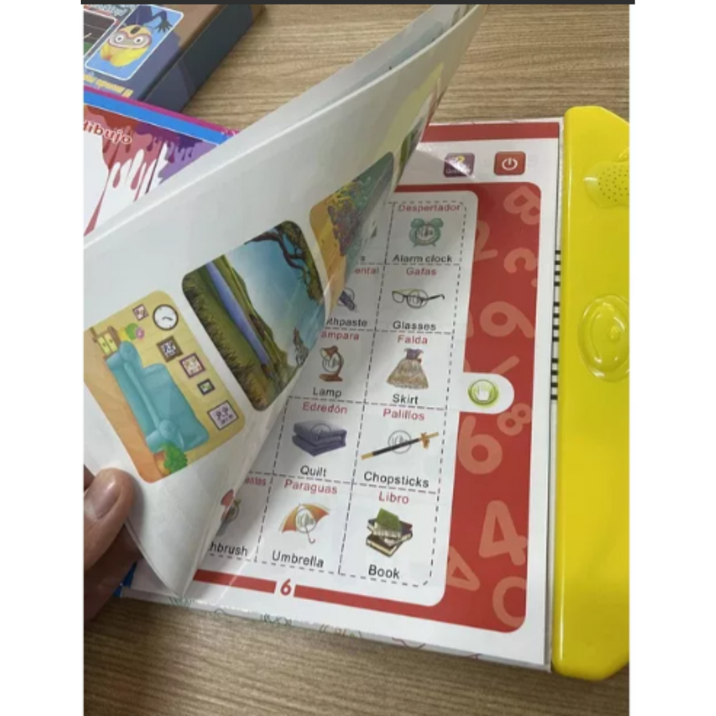 Libro Didáctico Bilingüe con Voz y Música para Niños