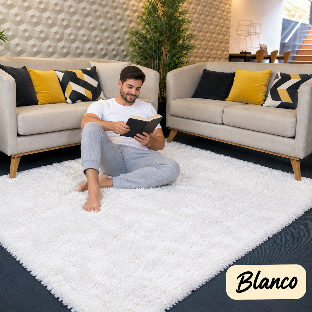 Alfombra Peluda Shaggy 1.50 x 2m – Pelo Suave Antideslizante