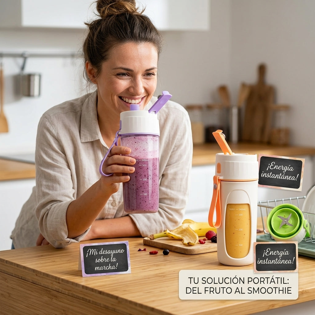 Licuadora Portátil Recargable – Mini Blender USB 500ml